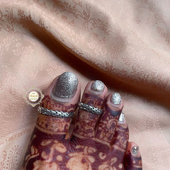 Solid Silver Snake Design Toe Ring