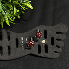 Sterling Silver Swarovski Flower Toe Ring