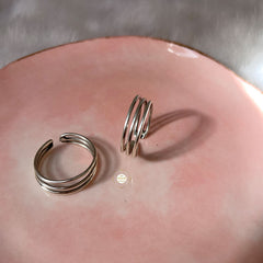 Triple Layer Silver Toe Ring