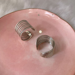 Seven Layer Silver Toe Ring