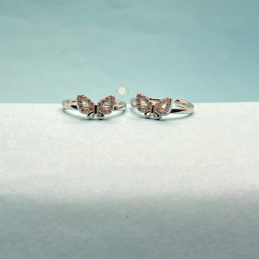 Sparkling Silver Wings of Shine Toe Ring