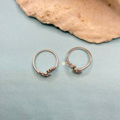 Sparkling Silver Twilight Toe Ring