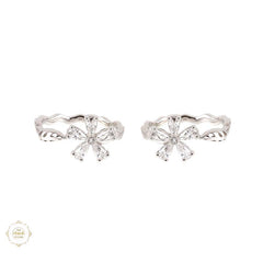 Sterling Silver Sparkling Flower Toe Ring