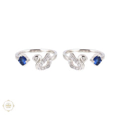 Sterling Silver Sparkling Graceful Swan Toe Ring