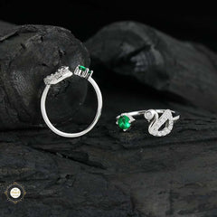 Sterling Silver Sparkling Graceful Swan Toe Ring