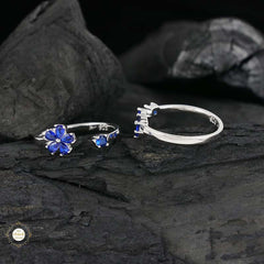 Sterling Silver Sterling Floral Elegance Toe Ring