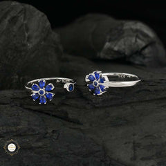 Sterling Silver Sparkling Blooming Beauty Toe Ring