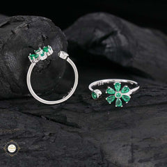 Sterling Silver Sparkling Blooming Beauty Toe Ring