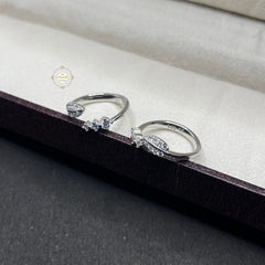 Sparkling Silver Leaf Toe Ring