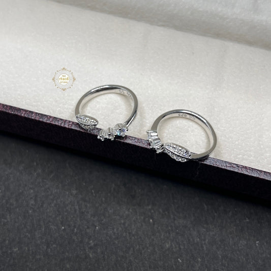 Sparkling Silver Leaf Toe Ring