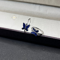 Sterling Silver Sparkling Butterfly Toe Ring