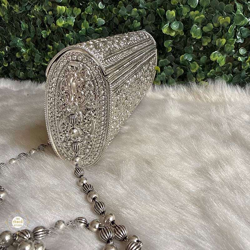 Sterling Silver Jashn Chitai Purse
