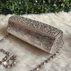 Sterling Silver Mini Flower Statement Purse