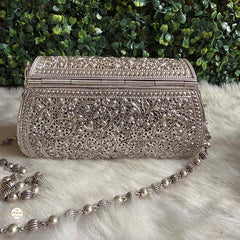 Sterling Silver Mini Flower Statement Purse