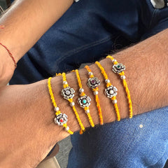 Sterling Silver 'Timeless Flower' Rakhi