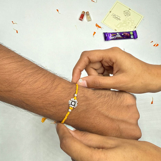 Sterling Silver 'Timeless Flower' Rakhi