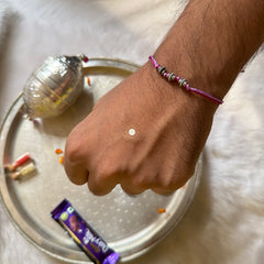 Sterling Silver Beads Rakhi