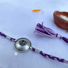 Sterling Silver You Are My Star Rakhi (Amethyst)