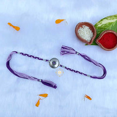 Sterling Silver You Are My Star Rakhi (Amethyst)