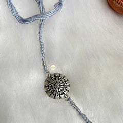 Sterling Silver Floral Chakra Rakhi