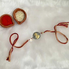 Sterling Silver Do Rukha King Coin Rakhi