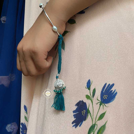 Sterling Silver Lumba Rakhi (Green)