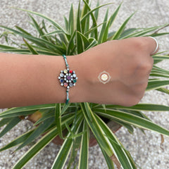 Timeless Navratna Rakhi - Green