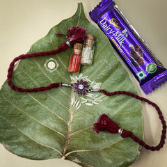 Dreamy Floral Rakhi (Ruby)