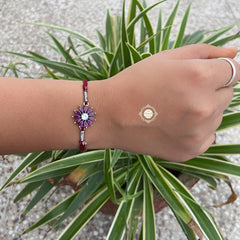 Dreamy Floral Rakhi (Ruby)