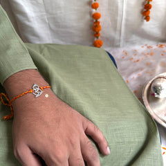 Sterling Silver Om Rakhi