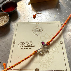 Radhey Radhey Sterling Silver Rakhi