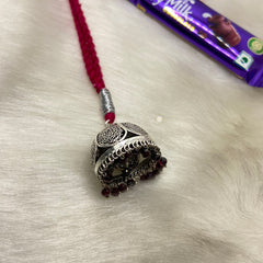 Sterling Silver Lumba Rakhi (Pink)