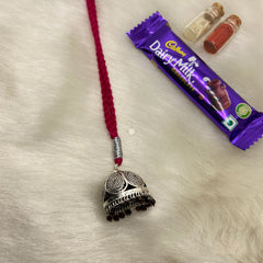 Sterling Silver Lumba Rakhi (Pink)
