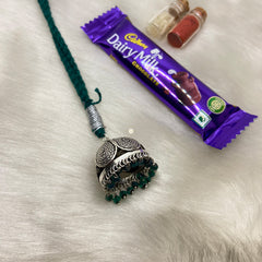 Sterling Silver Lumba Rakhi (Green)