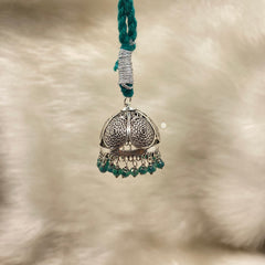 Sterling Silver Lumba Rakhi (Green)