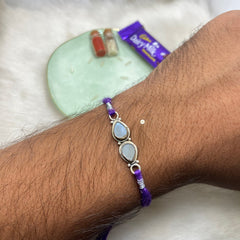 925 Sterling Silver Rakhi Mirror Rakhi