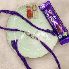 925 Sterling Silver Rakhi Mirror Rakhi