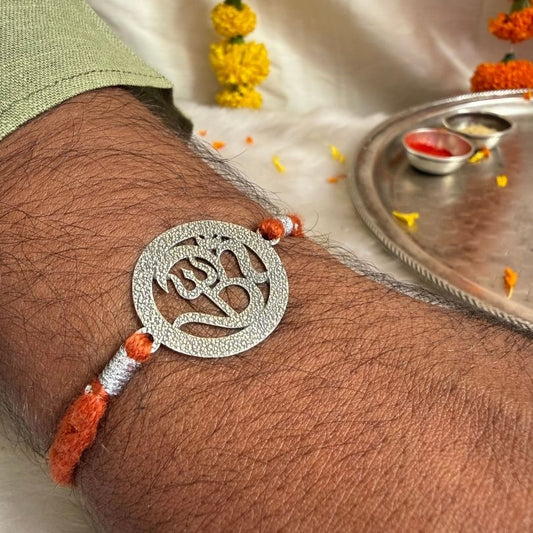 Sterling Silver Om Rakhi