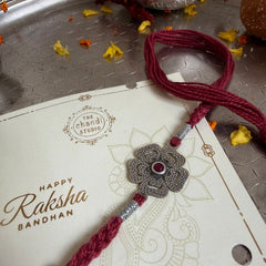 Sterling Silver Floral Rakhi