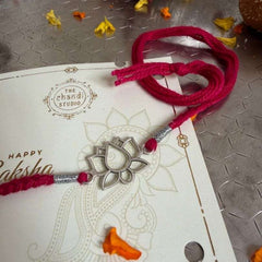 Sterling Silver Lotus Rakhi
