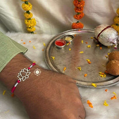 Sterling Silver Lotus Rakhi