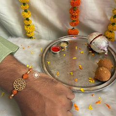 Sterling Silver Swastik Rakhi