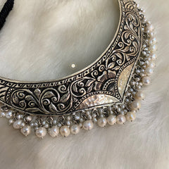 Sterling Silver Pearl Chitai Choker