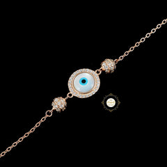Sparkling Silver Treasure Evil Eye Bracelet