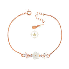 Sparkling Silver Blossom Lily Bracelet (Piece)