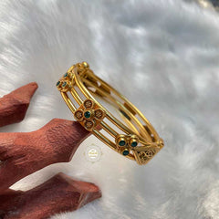 Sterling Silver Full Gold Enamel Kada (Piece)