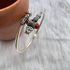 Sterling Silver Rudraksh Kada