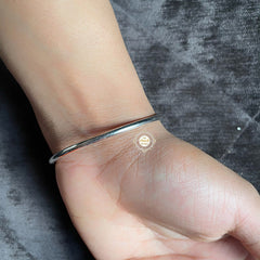 Sterling Silver Rudraksh Kada