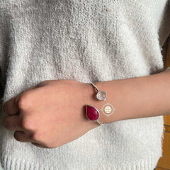 Rustic Romance Rose Quartz-Ruby Bracelet (Piece)