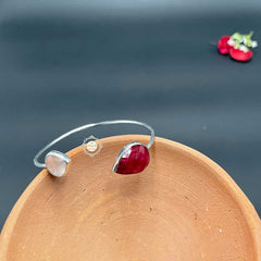 Rustic Romance Rose Quartz-Ruby Bracelet (Piece)